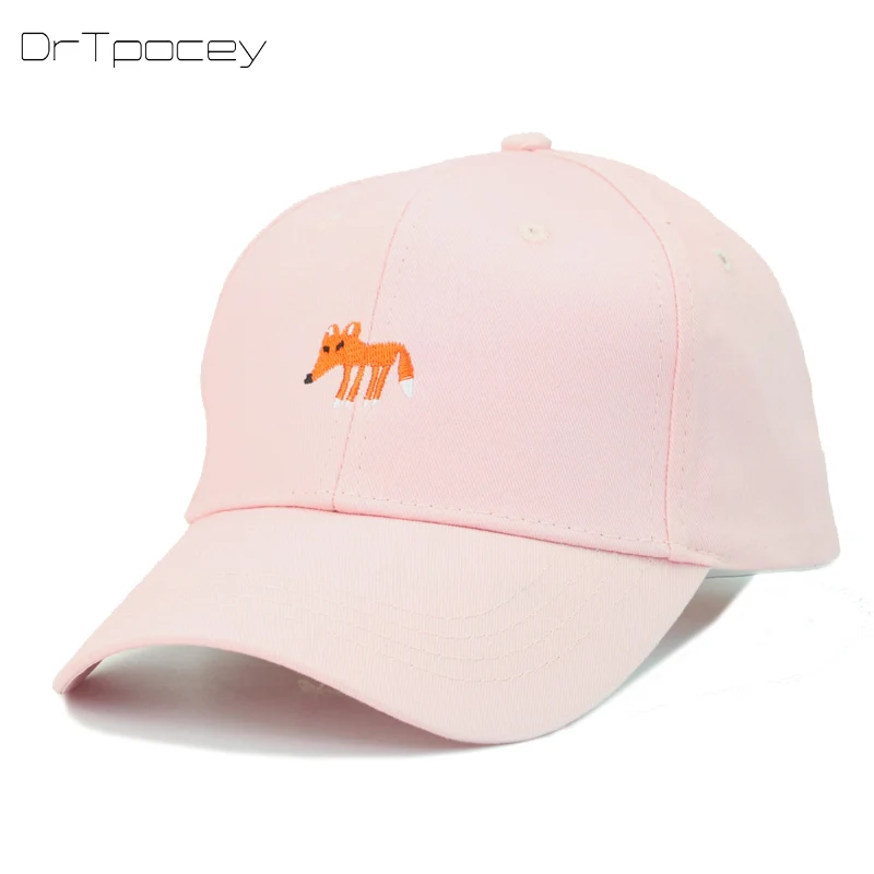 

New Unisex Brand Lovely Fox Baseball Caps Cattoon Pattern Embroidery Hats For Women Men Snapback Hip Hop Caps Casquette Gorras