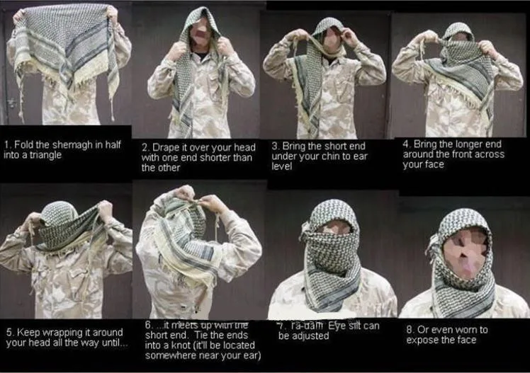 Код отслеживания военные мужские арабские шарфы страйкбол ветрозащитный мусульманский Тактический Открытый пылезащитный арабский шемаг пустынный хлопковый шарф