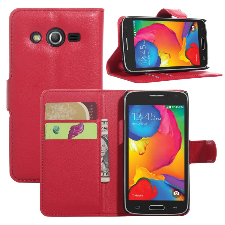Colored Littch Style PU Leather Case Cover For Samsung Galaxy Avant G386T Wallet Stand Phone Back Mobilskal Fashion | Мобильные
