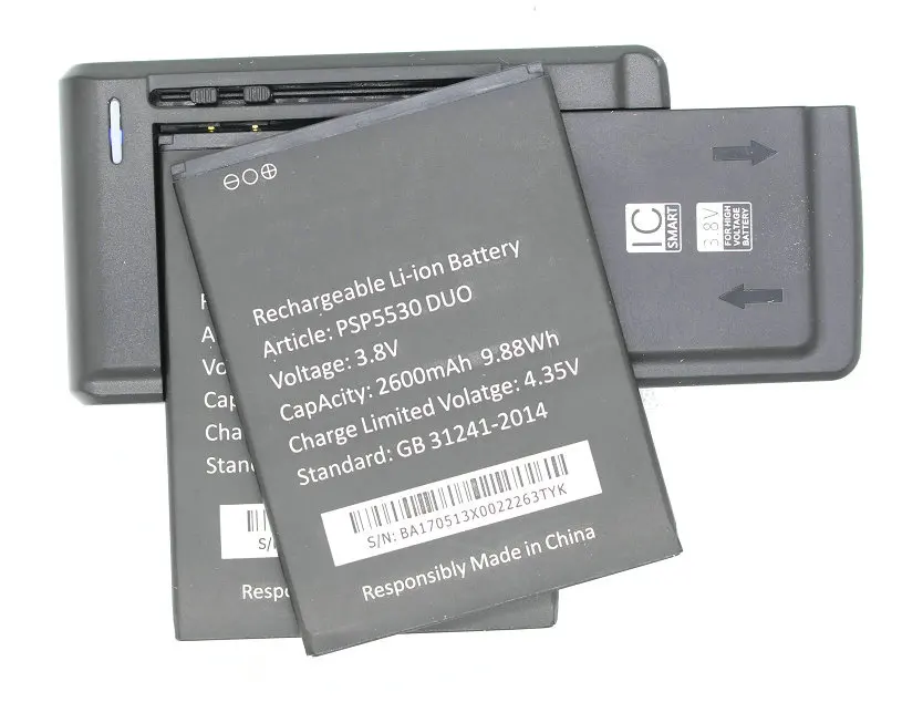 Ciszean 2x запасная батарея для Prestigio PSP 5530 DUO PSP5530 2600 мАч 3.8VDC мобильного телефона +