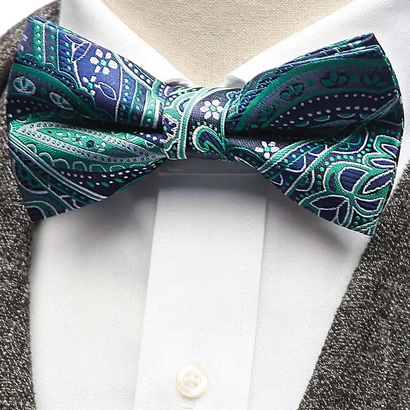 YISHLINE Регулируемый мужской галстук-бабочка 70 стилей Цветочные Галстуки в полоску смокинг Свадебные вечерние аксессуары для шеи - Цвет: YWPB-27