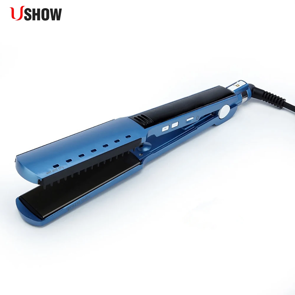 

USHOW Professional Nano Titanium Fast Hair Straightener Flat Iron Temperature Adjustment Hair Straightener Irons Salon Tools