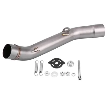 

Motorcycle Full Exhaust System Middle Pipe Link Connect for Kawasaki Ninja 300 connect with 51mm muffler pipe won't rust exposed