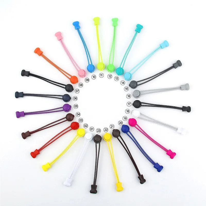 

Never fade Color elastic lazy shoe laces free buckle Colorful lazy silicone lace sports hiking lazy lace wholesale dropshipping
