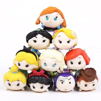 

Princess Toys Dolls 10pcs/set Anna Elsa Snow White Tinker Bell Ariel Rapunzel Mini PVC Figure Girls Toys Gift