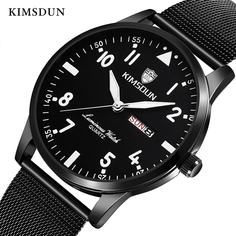 

Men's Watch Three Eyes Running Seconds Luminous Pointer Quartz Watch Mesh Belt Student Watch Fashion Men's Watches