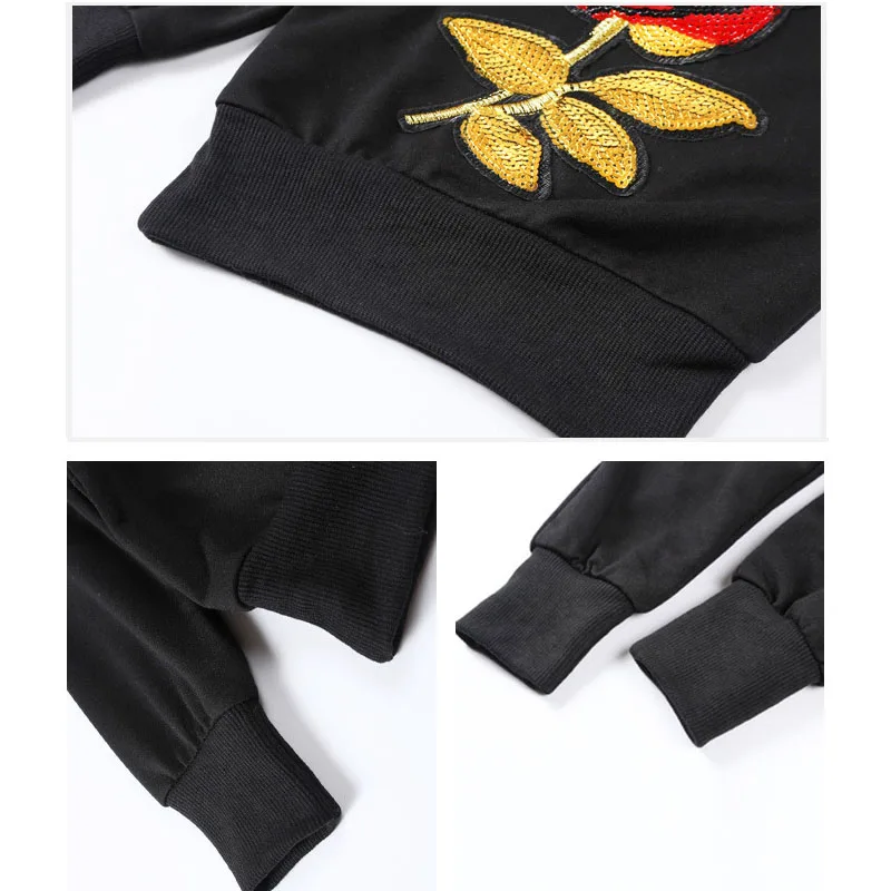 Children's big rose sequined casual wear (7)