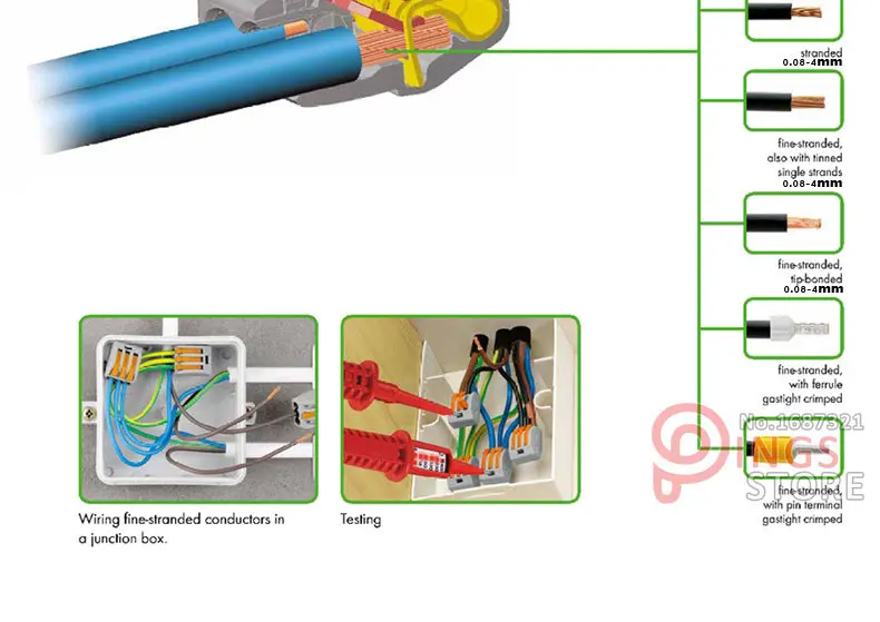 Процесс распайки проводов в распределительной коробке