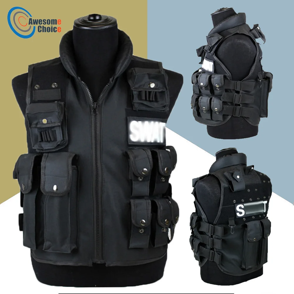 

11 Pockets Tactical Vest Men Hunting Vest Outdoor Waistcaot Military Training CS Waistcoat swat Protective Modular Security Vest