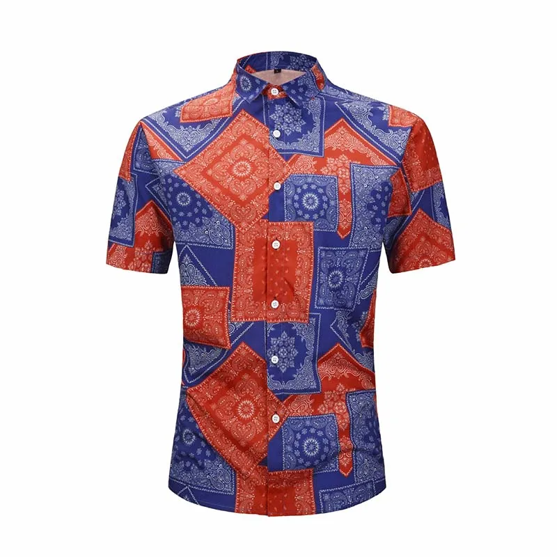 

Summer Hawaiian Shirt Short Sleeve Beach Shirt Men Hip Hop Streetwear Floral Casual Top 2019 New Design Man Hawaii Thin Clothes