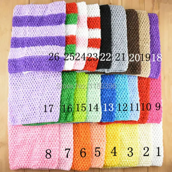 

New Arrival 20cm X 23cm 26colors  Girl  9Inch Crochet Tutu Tube Tops Chest Wide Crochet headbands 10pcs/lot
