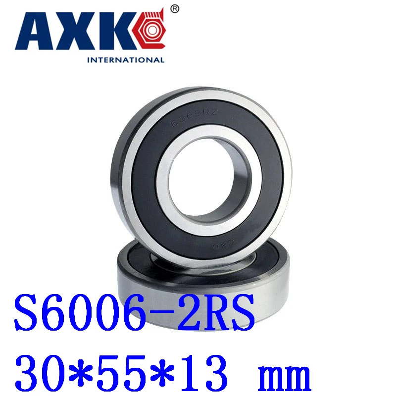 Ochoos 10pcs SUS440C Environmental Corrosion Resistant Stainless Steel Bearings S626-2RS 6196 mm Rubber Seal Cover 