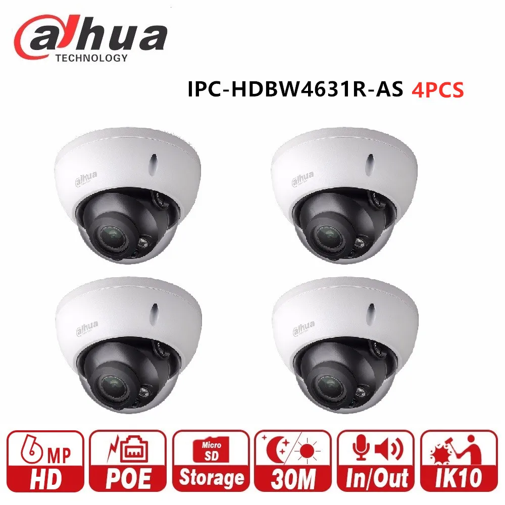 

Dahua IPC-HDBW4631R-AS 6MP IP Camera POE IK10 IP67 Audio in/out & Alarm SD Card Slot Upgrade from IPC-HDBW4431R-AS 4PCS/LOT