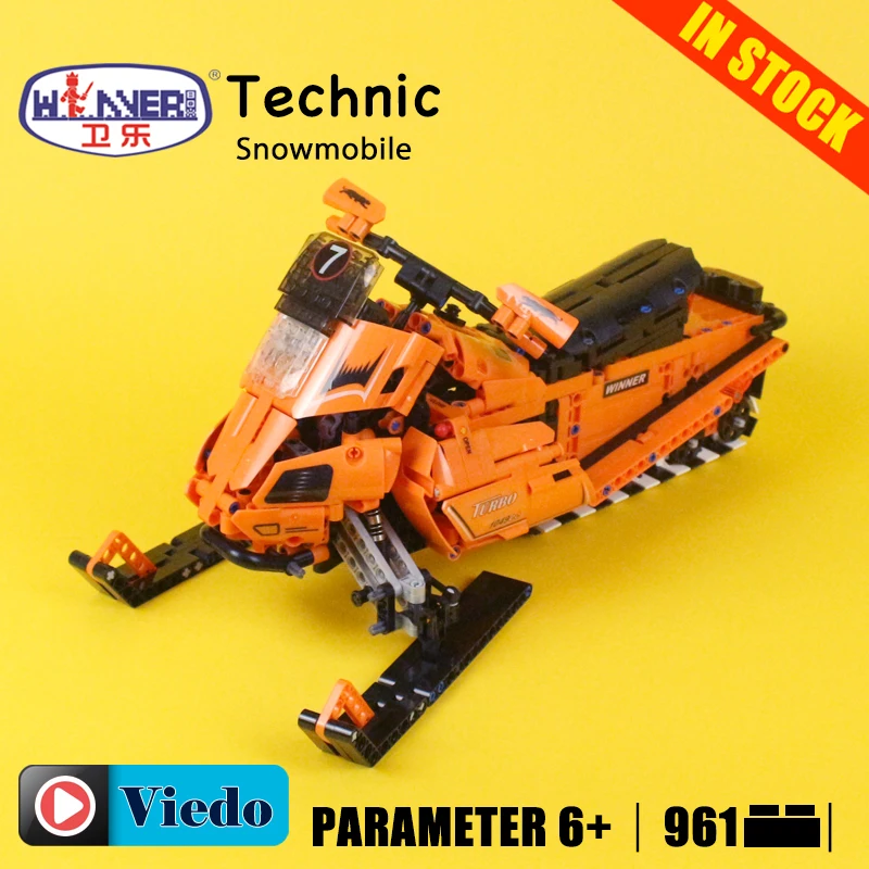 

Model Building Toys hobbies Technic Snowmobile motorcycle child gift Creative Educational DIY Bricks Compatible With lego Blocks
