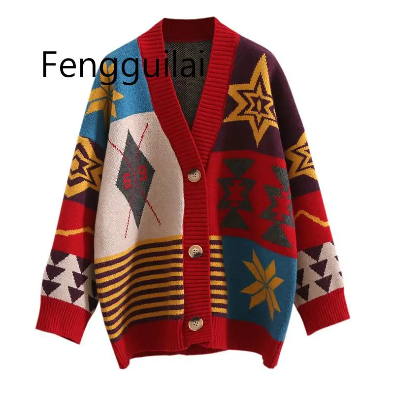 

2019 European Fashion Women Long Sweater Cardigans Vneck Vinatge Casual knit Jumpers Long KNit Coat Fashion Women Sweater