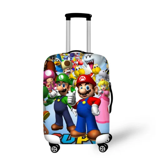 18-32 Inch Super Mario Sonic Elastic Luggage Protective Cover Trolley Suitcase Protect Dust Bag Case Cartoon Travel Accessories