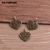 30PCS 15*18mm Three Color Vintage Metal Zinc Alloy Hollow Love Heart Charms Fit Jewelry Pendant Charms Makings ► Photo 3/6