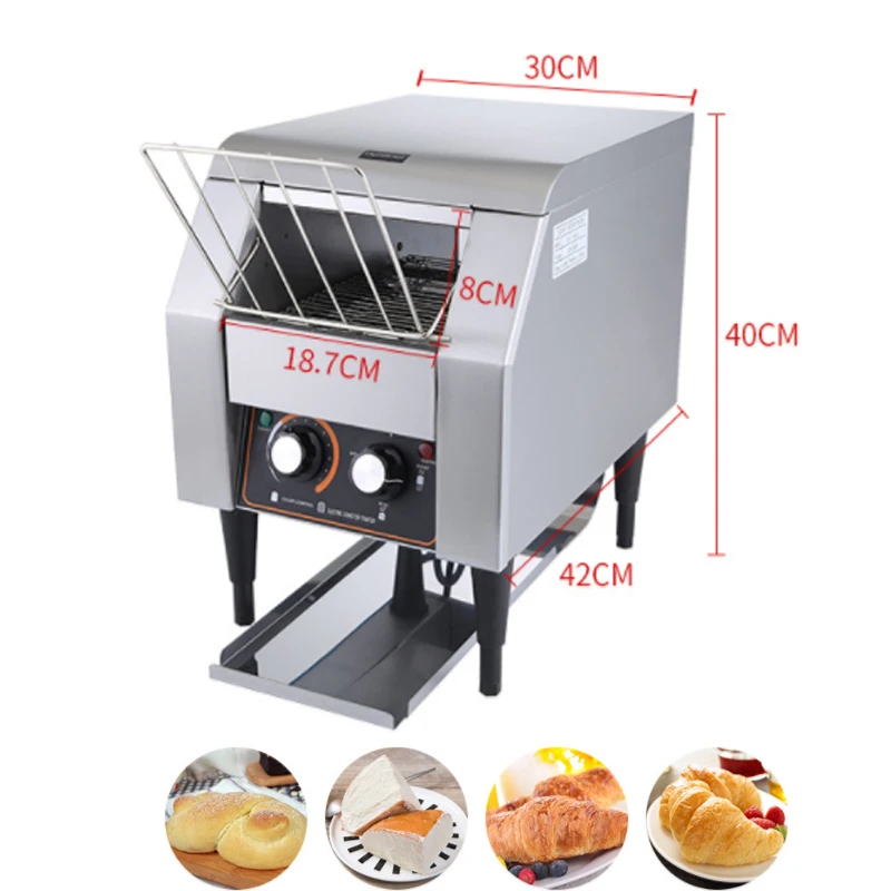 Электрический конвейер, тостер, ATS-150, духовка для коммерческого тостера, хлебопечка, 150-180 ломтиков хлеба за 1 час, 1 шт
