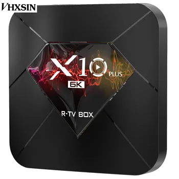 

VHXSIN 20PCS/LOT X10 Plus Android 9.0 Smart TV Box Allwinner H6 Quad Core 4GB RAM 64GB ROM