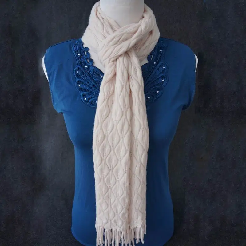 

Cashmere Wool Scarf Women Beige 70%wool30%cashmere High Quality Natural Fabric Extra Soft &Warm Free Shipping