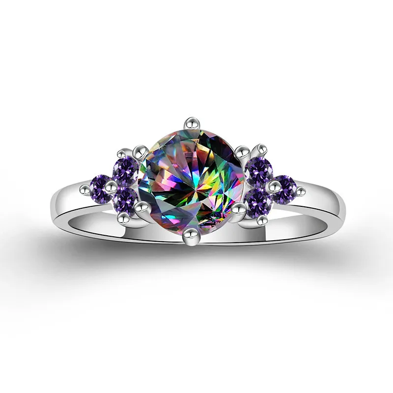 Vintage Mystic Female Rainbow Opal Ring Shining Elegant Lovely Silver Color Rings for Women Wedding Jewelry Bague Anillos dm078 (8)