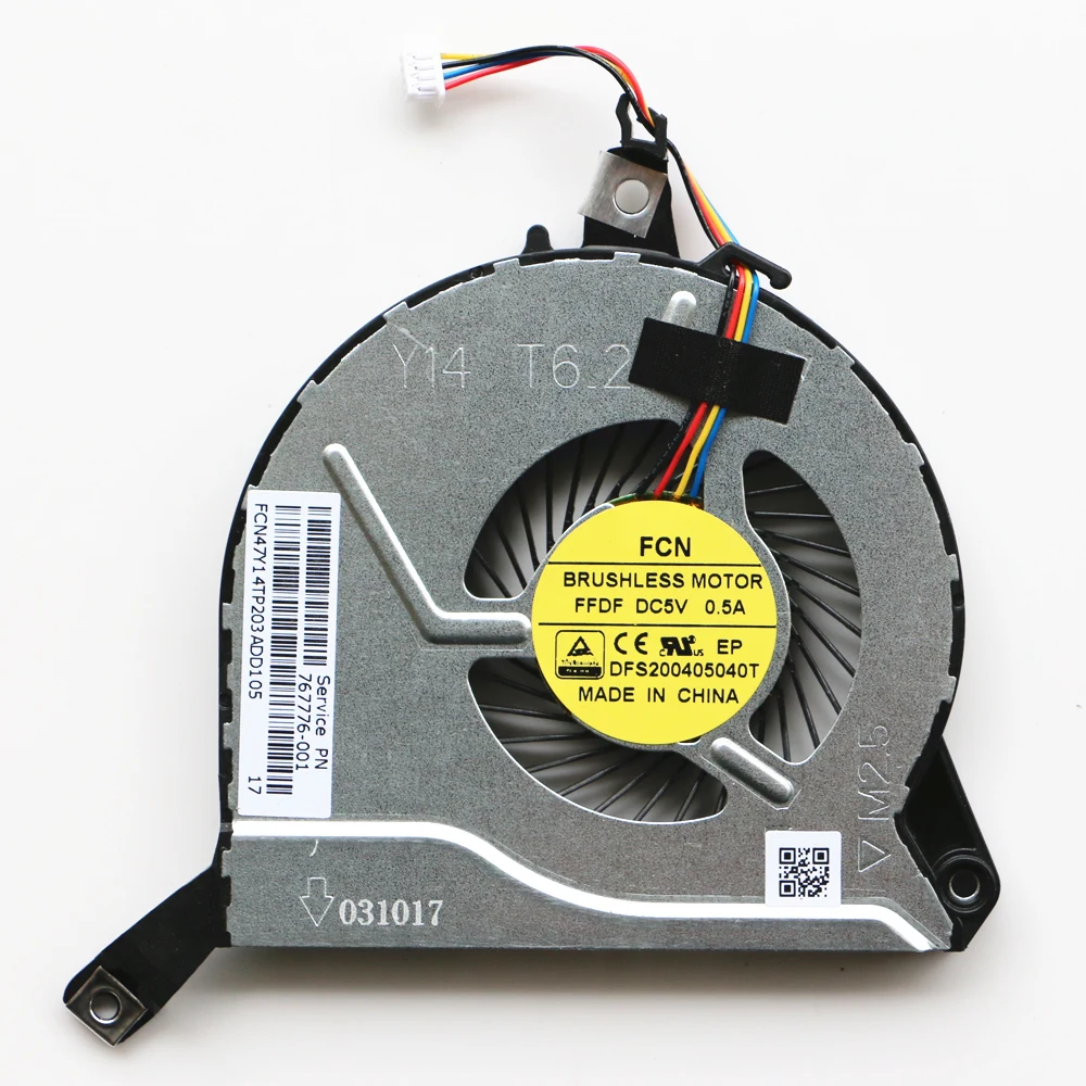 جديد الأصلي وحدة المعالجة المركزية مروحة ل جناح HP 14-V 14-V028TX 15-V 15-P 15-K TPN-Q139 TPN-Q140 Q143 وحدة المعالجة المركزية مروحة تبريد 767712-001 767776-001