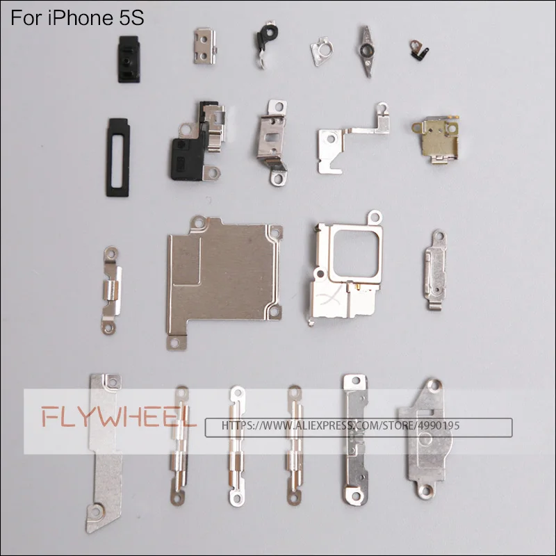 10 шт. полностью внутренние маленькие металлические железные детали для iPhone 5 5S 5C держатель защитный экран на опоре пластина домашний логический набор