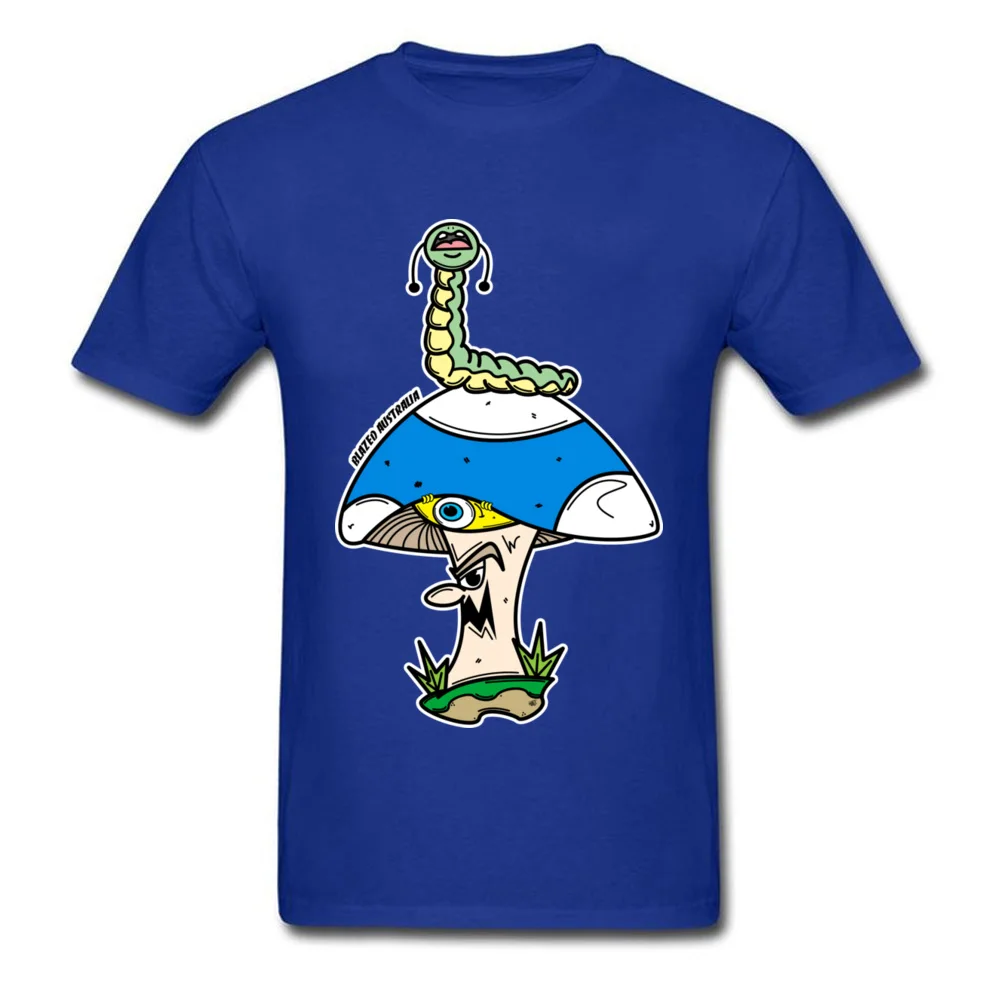 Screaming Caterpillar T Shirts Casual Short Sleeve Company O Neck Cotton Tops Shirt Slim Fit Tee-Shirt for Male Summer Fall Screaming Caterpillar blue