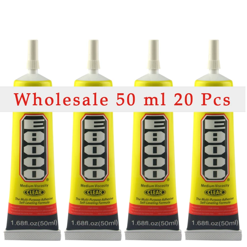 Wholesalers 20 Tubes E8000 Glue 50ml Multipurpose Adhesive Diy Jewelry Fix Touch Screen Glass