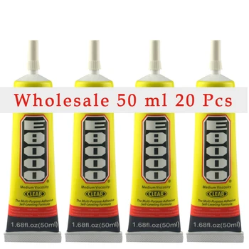

Wholesalers 20 Tubes E8000 Glue 50ml Multipurpose Adhesive Diy Jewelry Fix Touch Screen Glass Glue Free Shipp