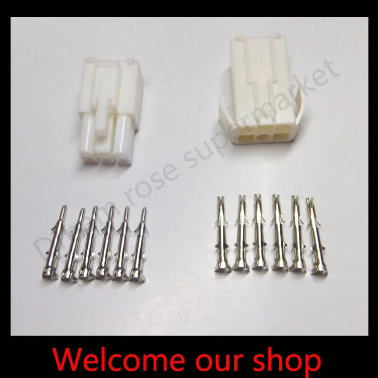10sets 6 Way EL 6P Series Multipole Connectors Electrical wire terminals cable connector pin Kits Male
