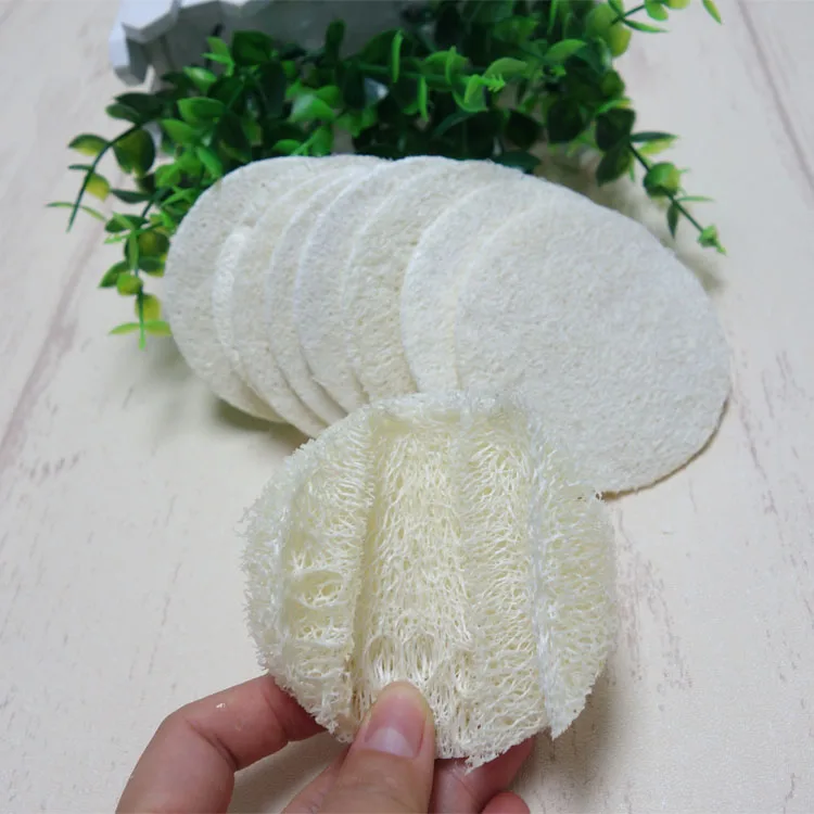 Бесплатная доставка 40 шт. натуральной люфы Luffa Loofa лица Pad