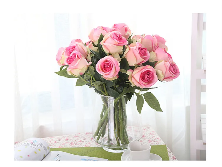 Floace 11 шт./лот, тайская Королевская роза высококлассные искусственные цветы Шелковые цветы розы украшение дома цветы-без вазы