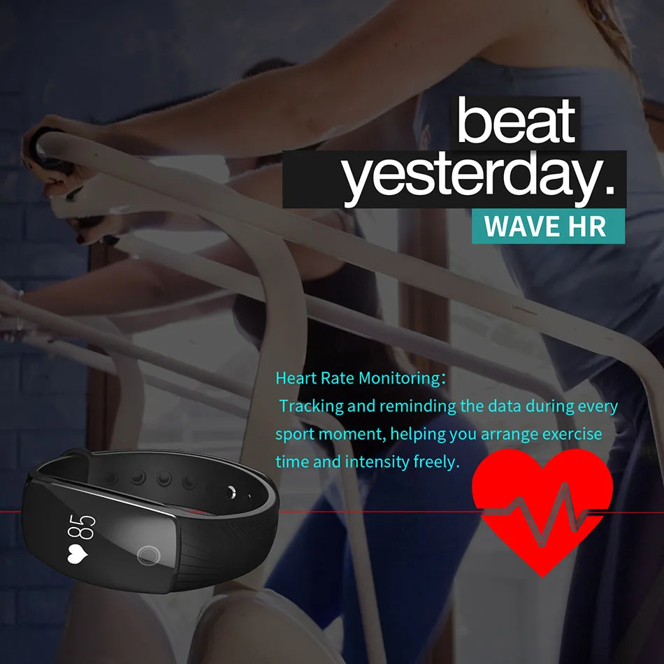 Smartband Heart Rate Monitor Smart Wristband Fitness Flex Sport Bracelet Riversong Wave HR V055