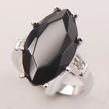

Black Onyx Women 925 Sterling Silver Ring F738 Size 6 7 8 9 10