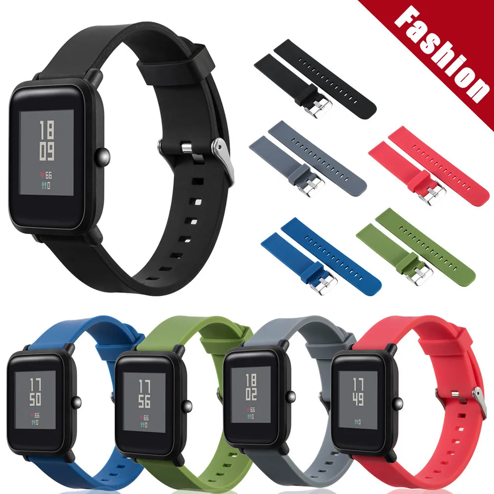 Новый спортивный мягкий силиконовый браслет ремешок для Huami Amazfit Смарт-часы Youth
