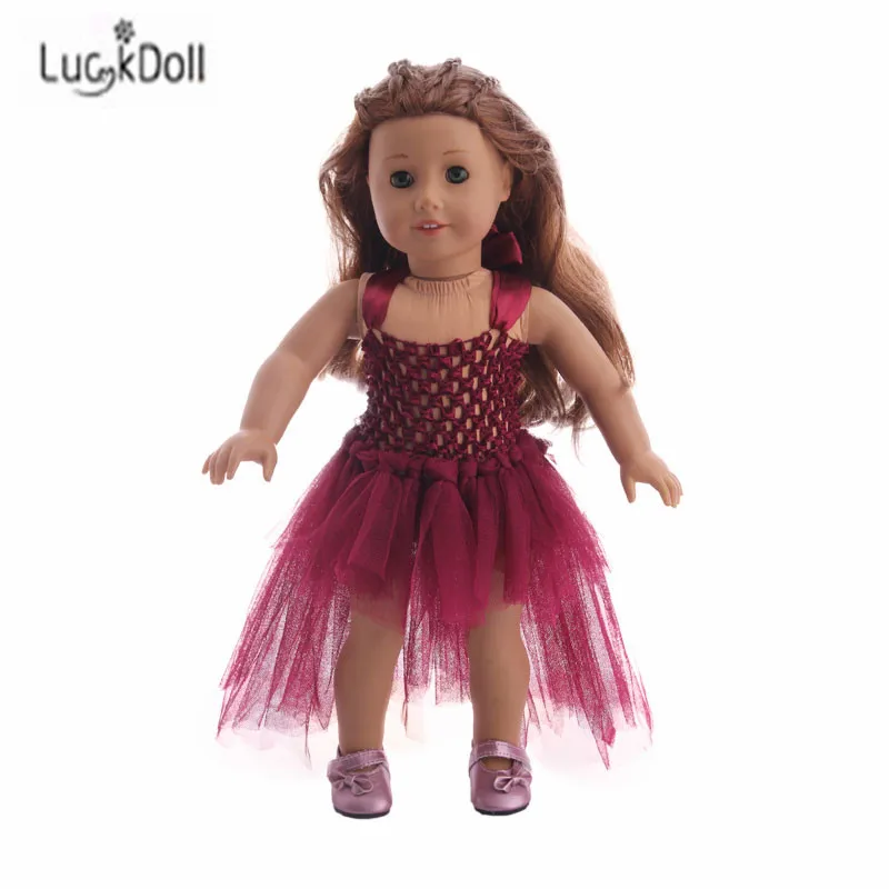 LUCKDOLL ручной работы модные новые летние 8-Цвет газовое платье костюм для детей от 18-дюймовые куклы и 43 см для ухода за ребенком для мам кукла аксессуары для игрушечной куклы