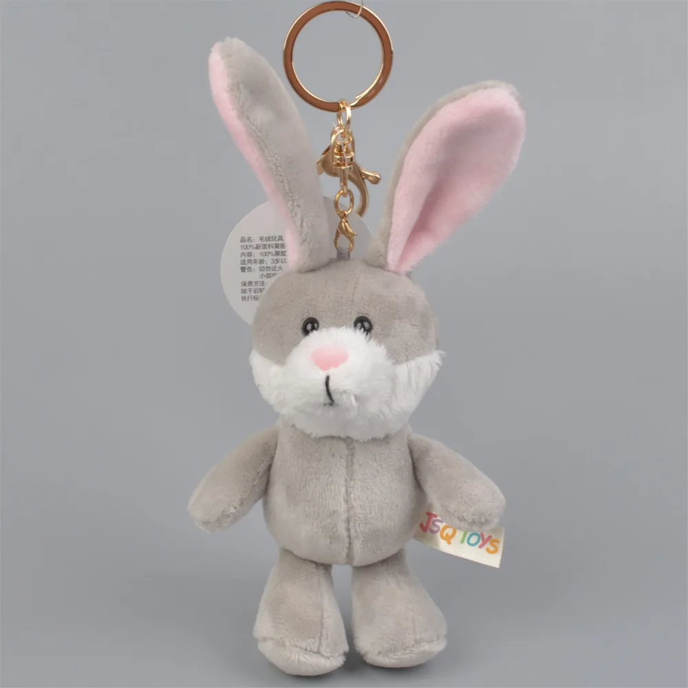 

2 pcs Grey Color Rabbit Backpack Pendant Stuffed Plush Toy, Keyring Keyholder Gift Free Shipping