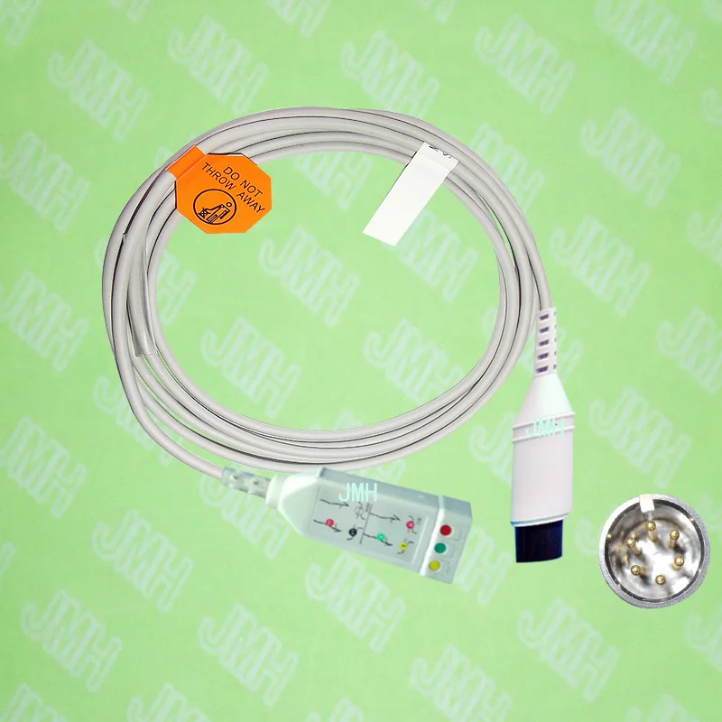 

Compatible with 6pin GE Pro1000 ECG Machine the 3 lead trunk cable,IEC or AHA.