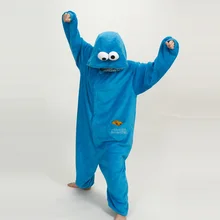 Модные красные, синие героев шоу «Улица Сезам», «унисекс», одежда для сна с рисунком персонажей из мультфильмов, Одна деталь для взрослых с длинным рукавом для любителей отдыха вечерние Косплэй пижамы комбинезоны