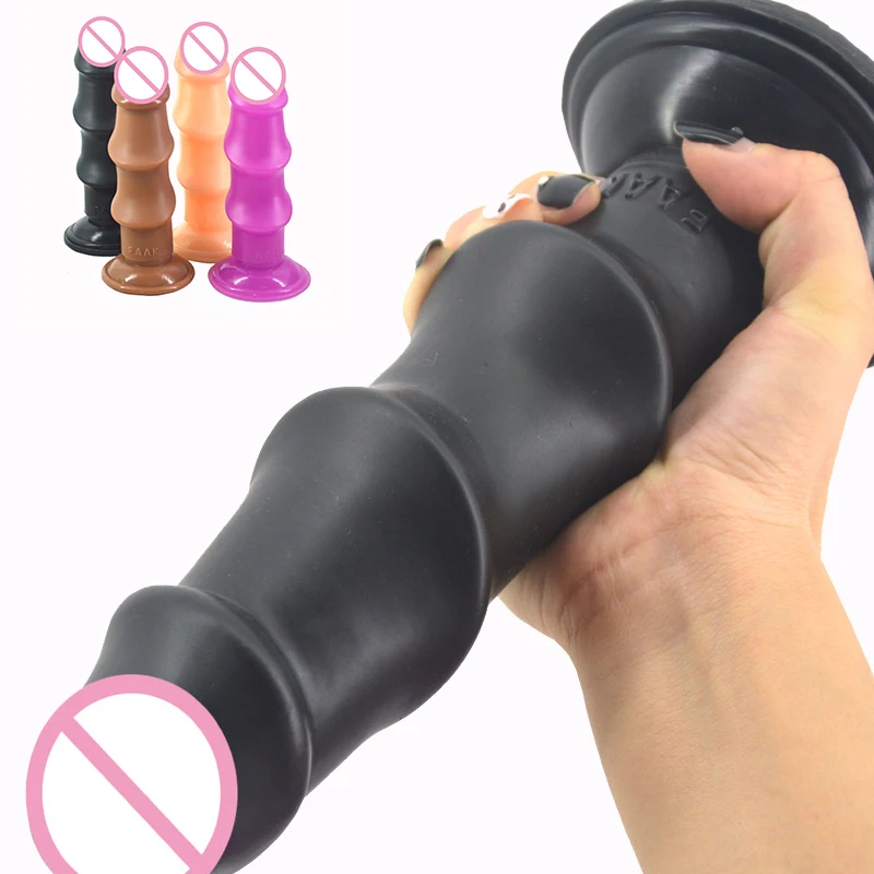 FAAK brand Big Waves Beads Anal Dildo Suction Cup Unisex Plug Butt Ass Anus Massager Adult Sex Toys box packed |