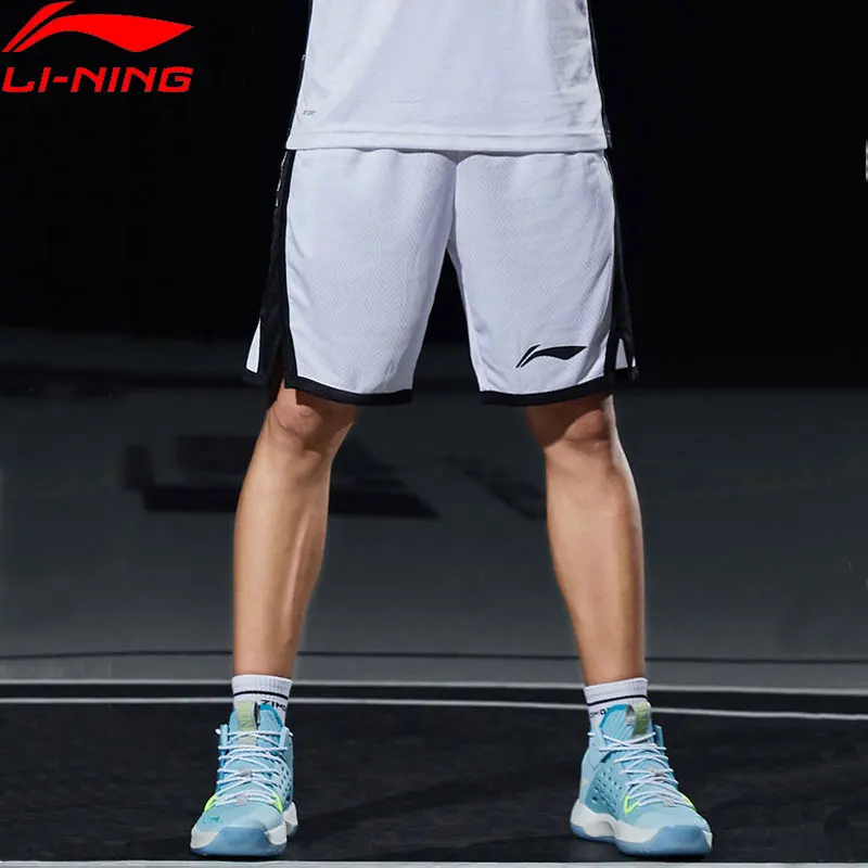 Li-Ning мужские баскетбольные спортивные шорты из полиэстера для соревнований с карманами на завязках AAPP051 MKD1617