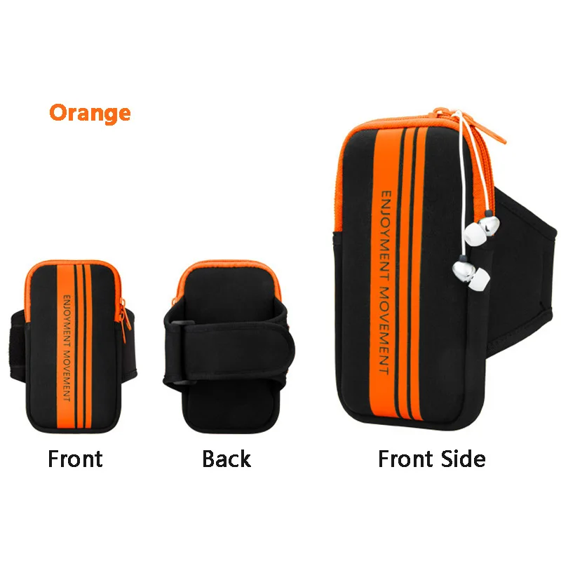 Нарукавная сумка, чехол для телефона на руку, спортивный, подходит для 6,3 дюймового мобильного телефона, Бразильская сумка для мобильного телефона - Цвет: Orange