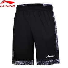 Клиренс) Li-Ning мужские баскетбольные соревнования шорты на сухой дышащей подкладке с карманами, спортивные шорты AAPN047 MKD1530