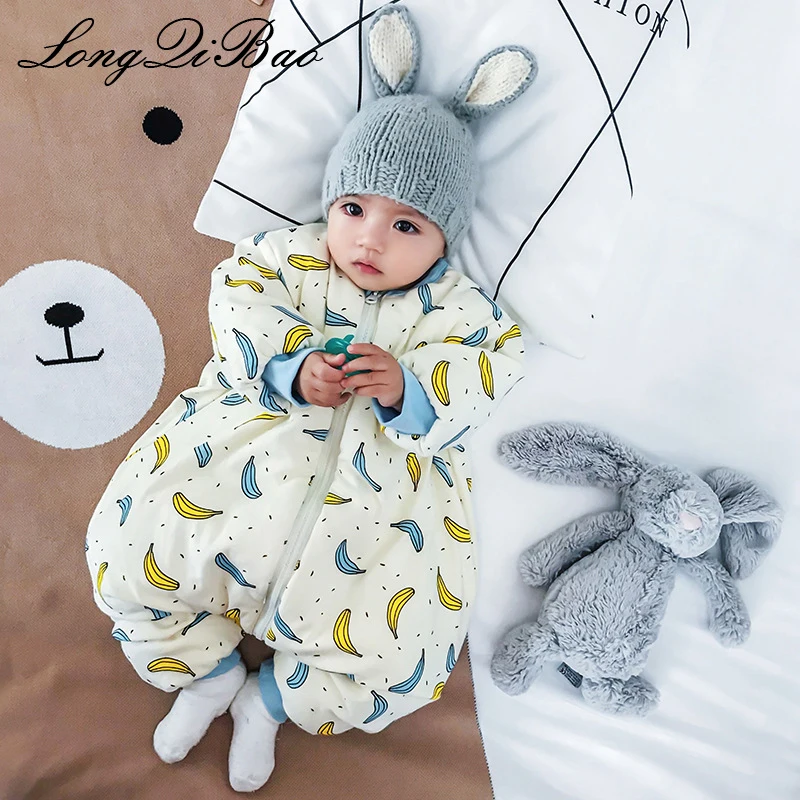 

High quality baby sleeping bag baby legs thin cotton children cotton anti-kick is thickened autumn and winter spinning cotton ro