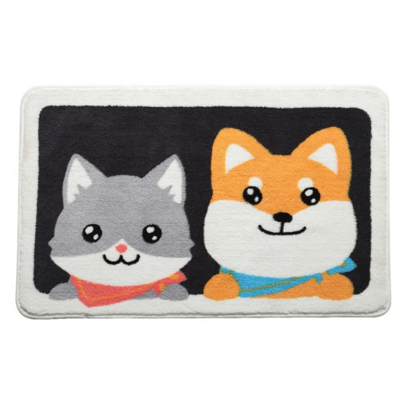 Hot Cartoon Style Lovely Dog Cat Print Carpets Anti-slip Floor Mats Outdoor Rugs Animal Front Door Mat Hot Cartoon Style Lovely Dog Cat Print Carpets Anti-slip Floor Mats Outdoor Rugs Animal Front Door Mat