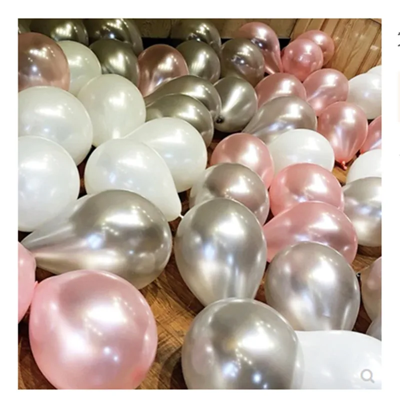 30 шт 10 дюймов синий розовый белый Серебряный Смешанные латексные шары для дня рождения принадлежности для детского душа украшения Гелиевый шар