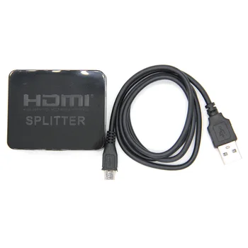 

High Quality 1pcs HDMI Splitter 1X2 Split 1 HDMI input to 2 HDMI output Full HD 1080p For DVD Player HDTV
