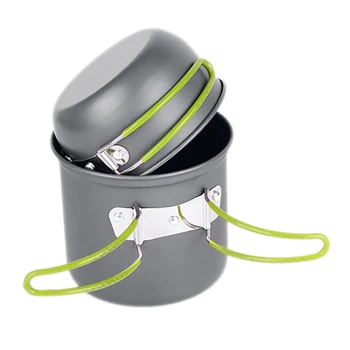 

Ultralight Outdoor Sport Tableware Set Camping Hiking Picnic Portable Cooking Non-stick Pots Pans Folding Bowls Cookware Set