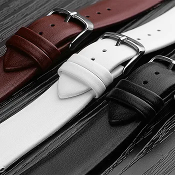 

Watchbands Genuine Leather Watch Band Straps 12mm 14mm 16mm 18mm 20mm 22mm Watch Accessories Women Men Brown Black Belt Band